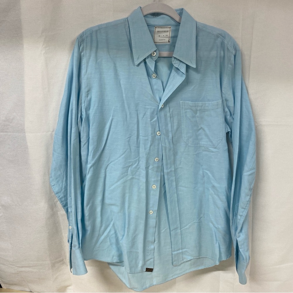 Billy Reid Men’s Light Blue Button Down Shirt Medium Standard Cut